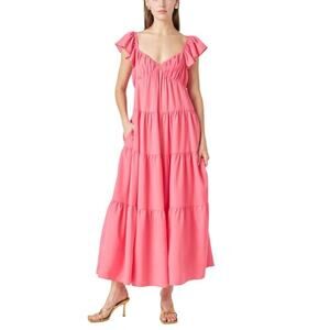 chinese dress ladies Valensole Swiss Dot Maxi Dress main image 1